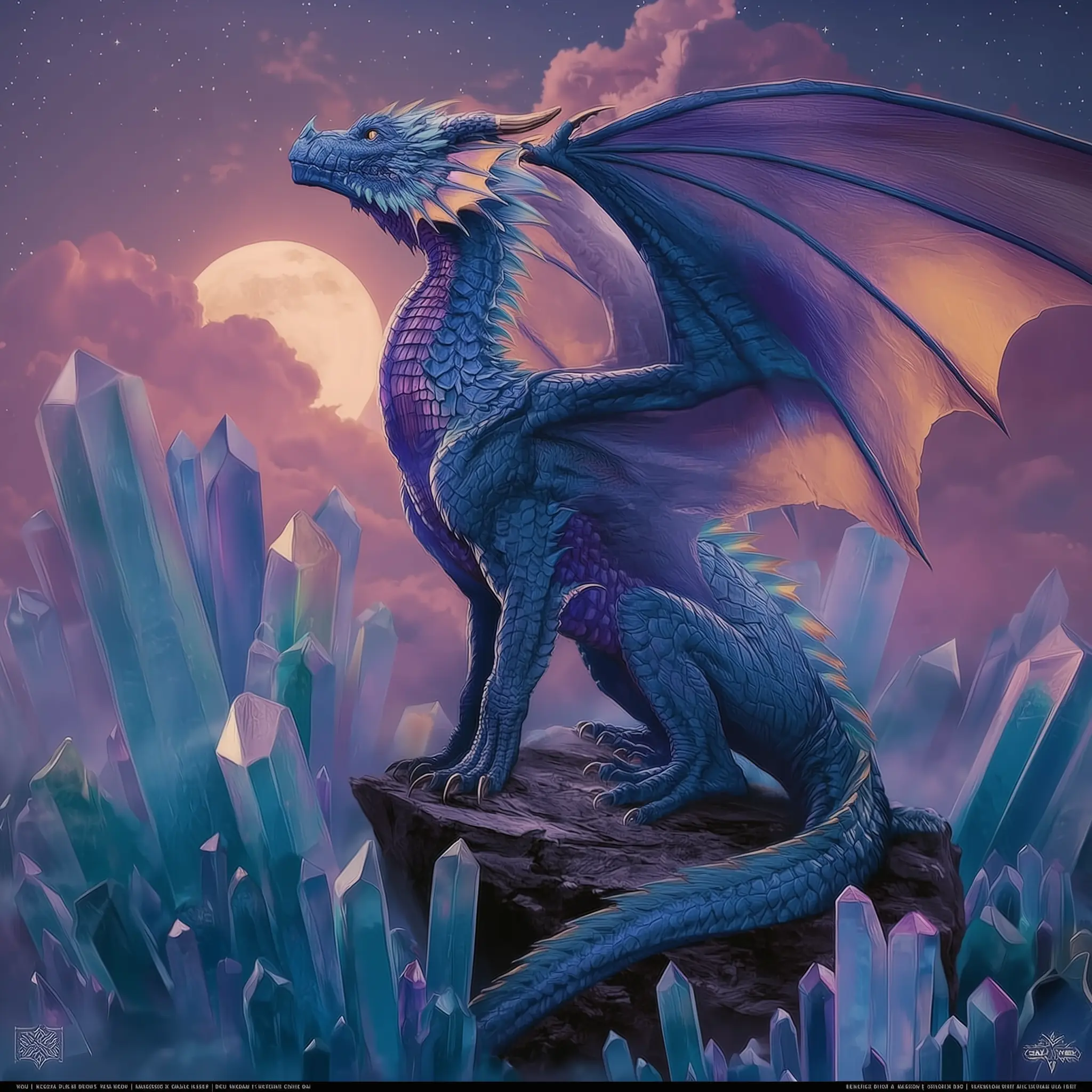 Fantasy cinematic scenery with a majestic iri