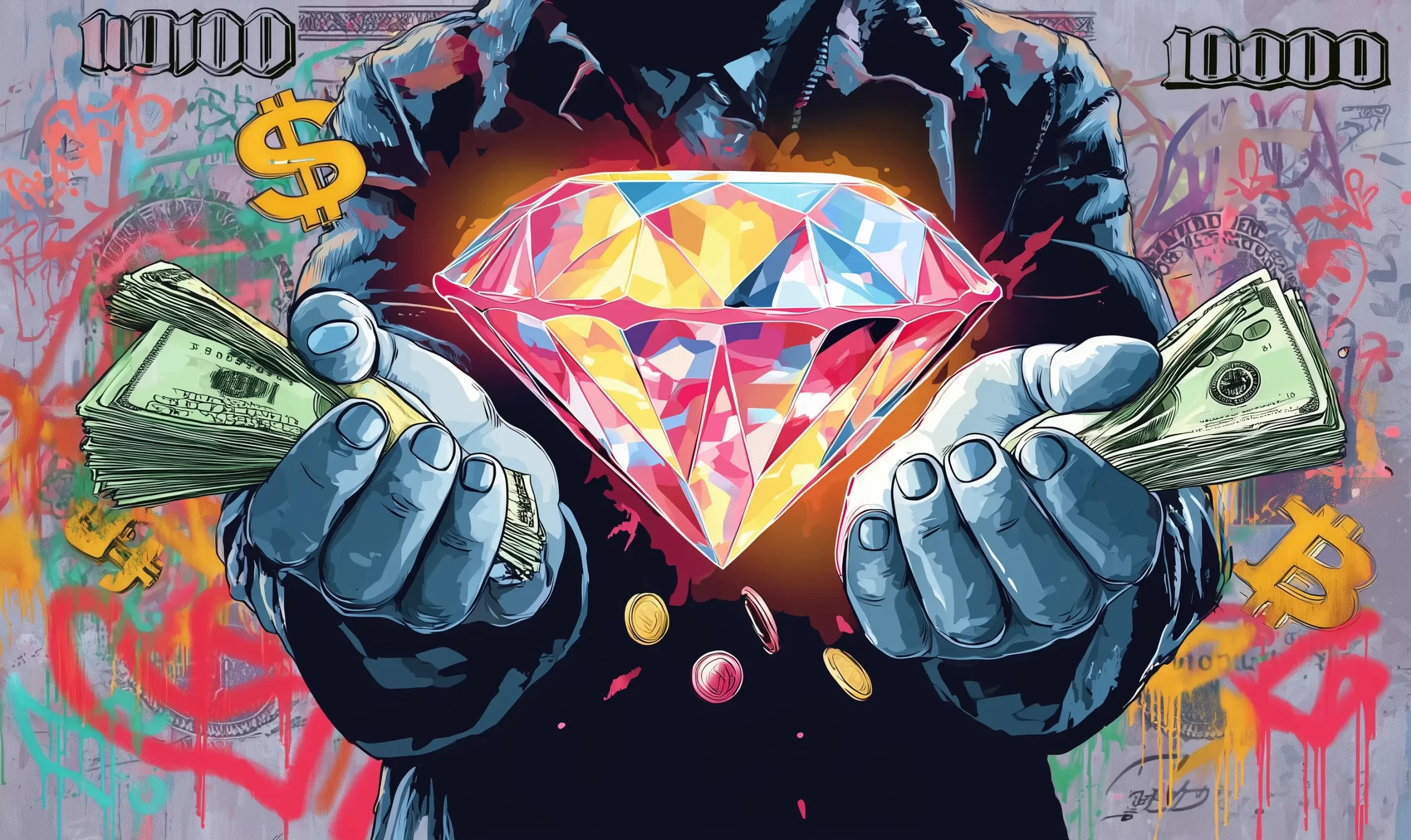 Scroodge showing his dollar bills