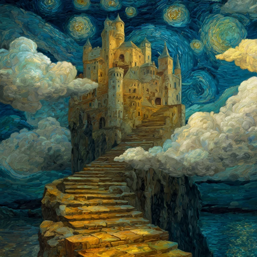 Stairway to Heaven beautiful castles in clouds