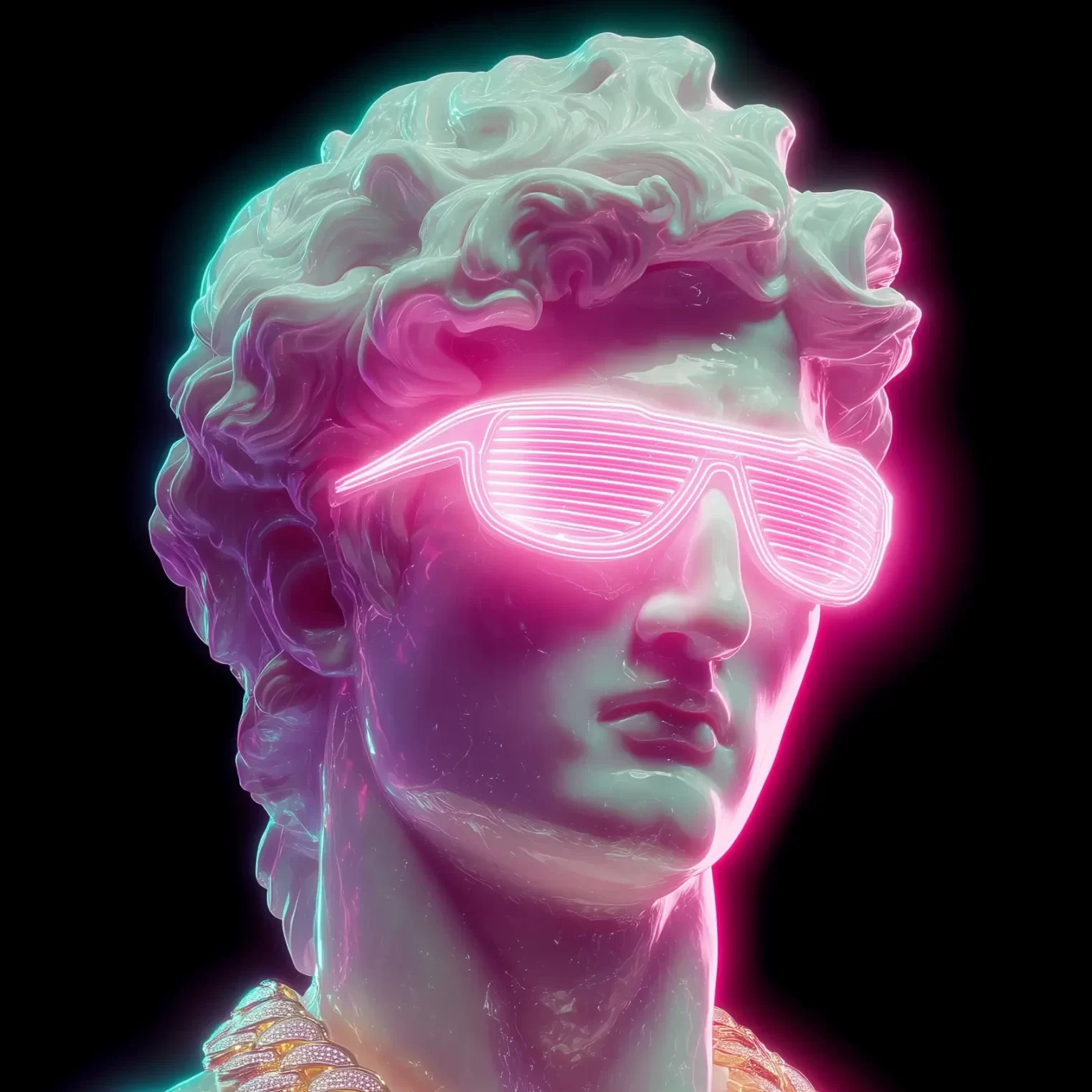 3D illustration of a bust sculpt