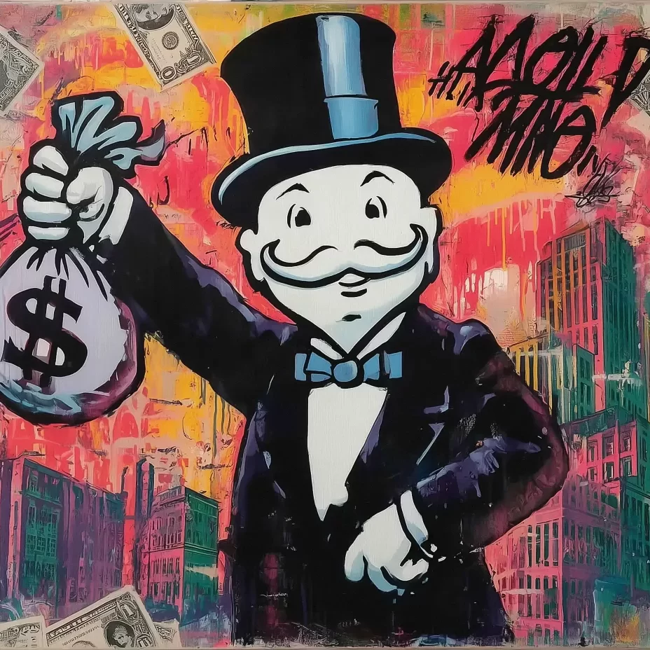 Vibrant and colorful graffiti-style