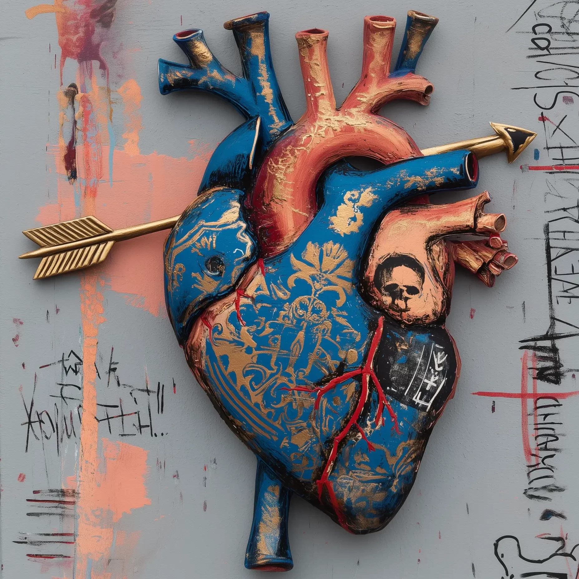Heart pierced with arrow