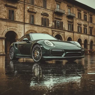 Green Porsche 911