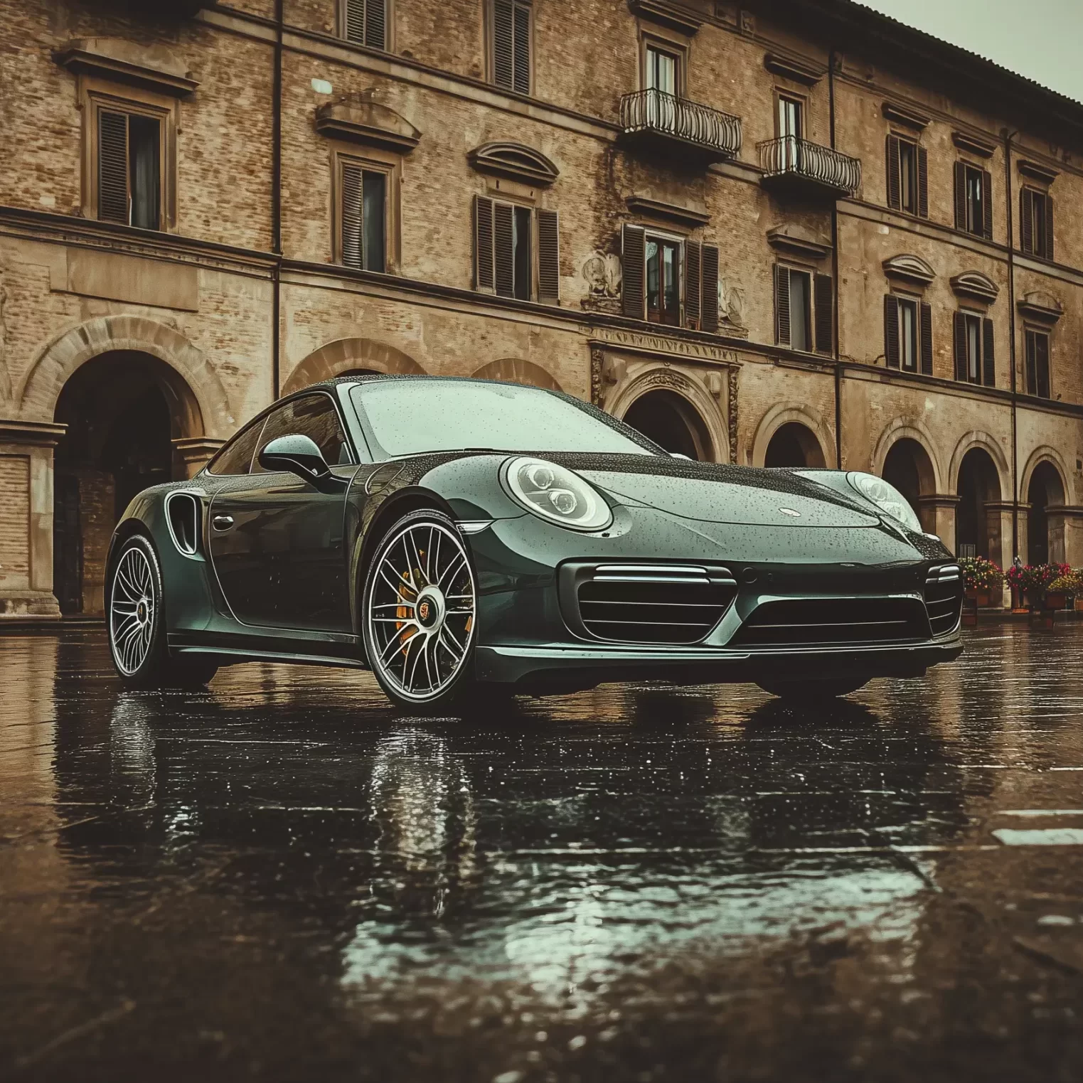 Green Porsche 911