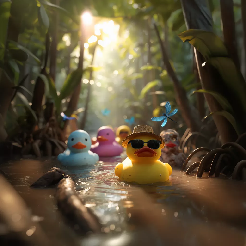 Bright-yellow rubber duck