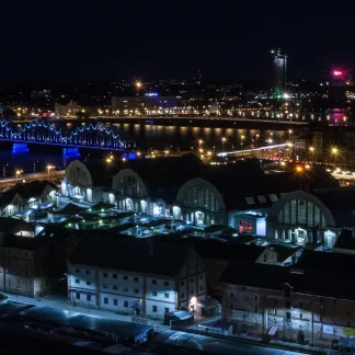 Rīga at night