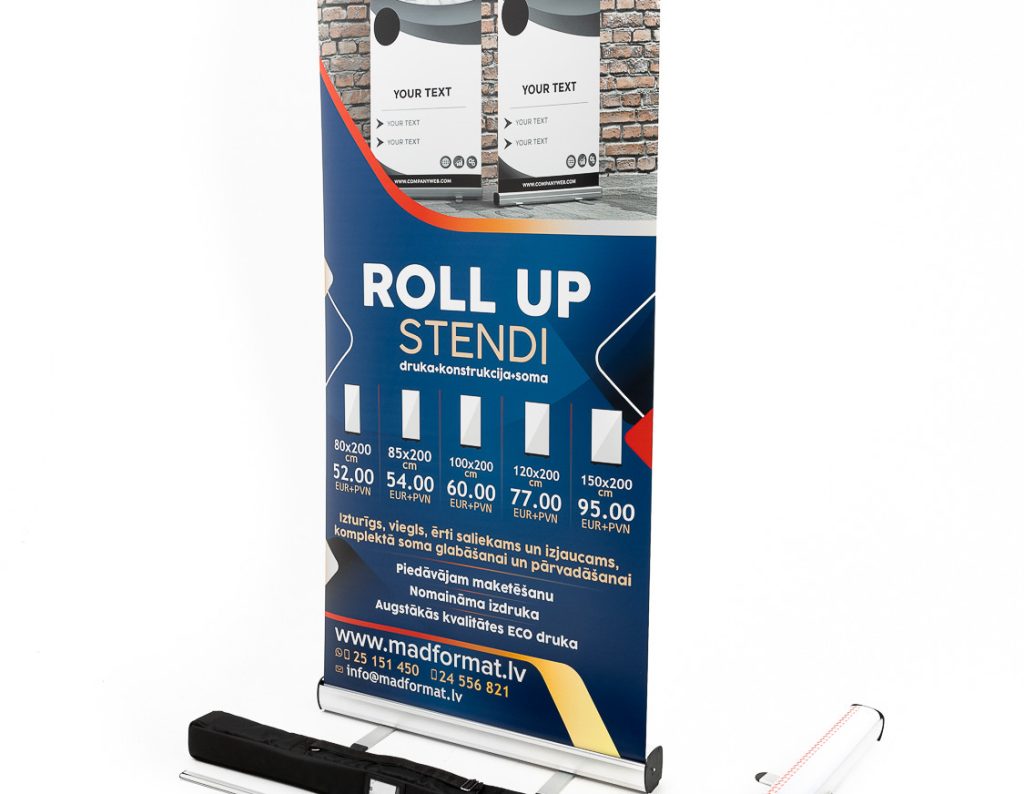 Мобильный стенд Roll-Up с отпечатанным полотном