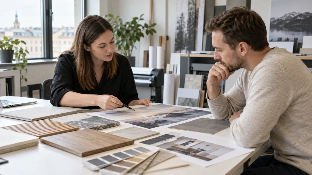 A consultation about a piece designed to order