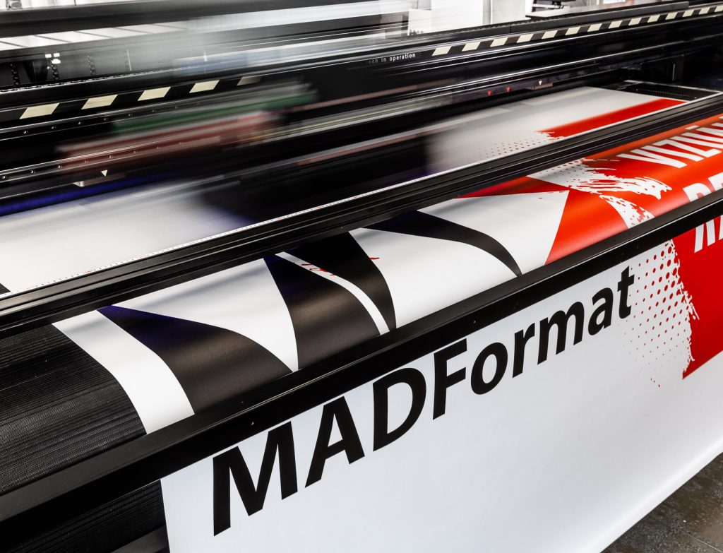 A printed roll coming off the press